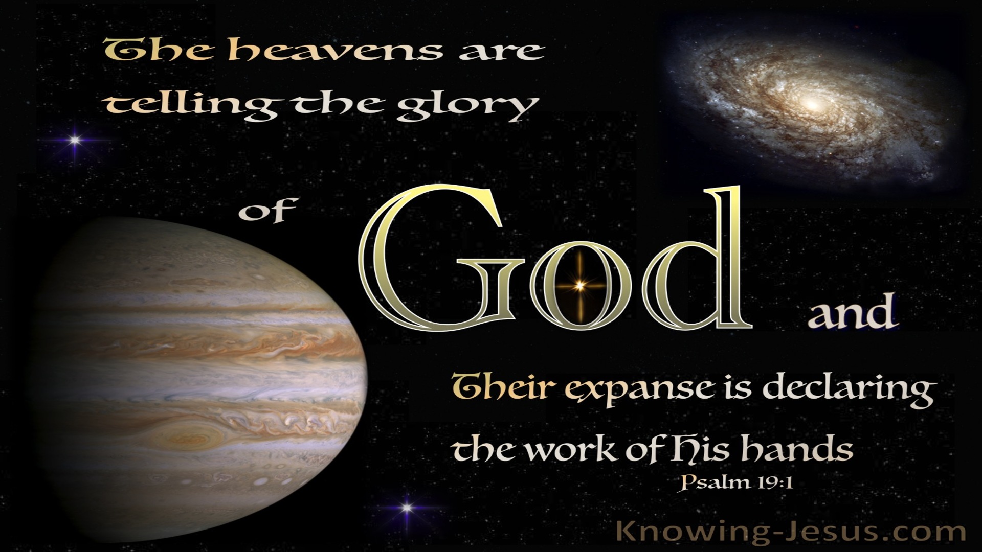 Psalm 19:1 The Heavens Are Telling The Glory Of God (beige)
